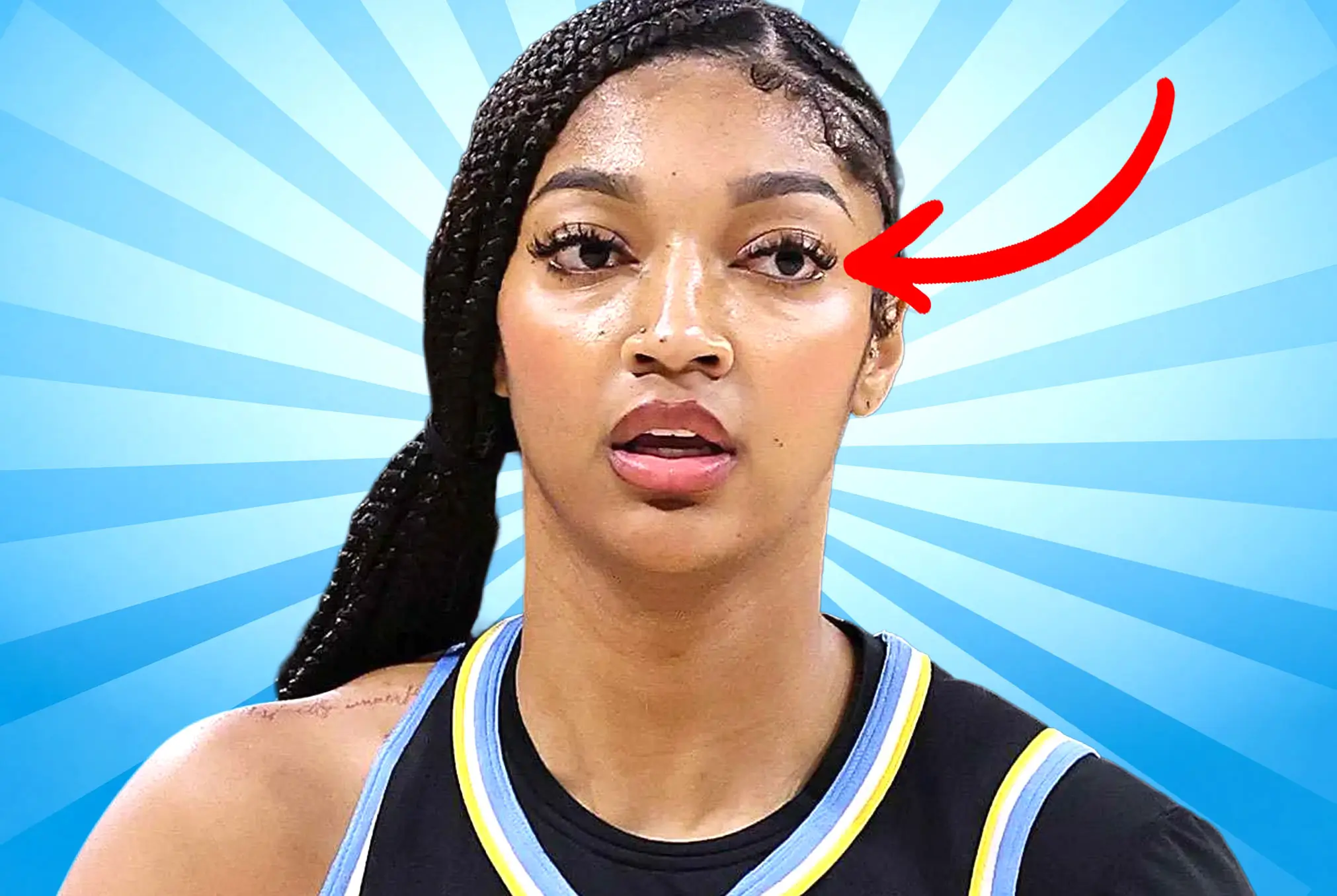 Angel Reese lazy eye