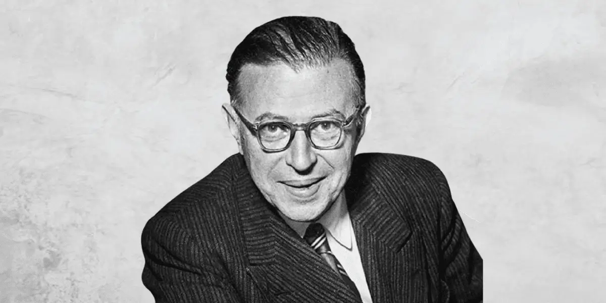 After photo of Jean-Paul Sartre