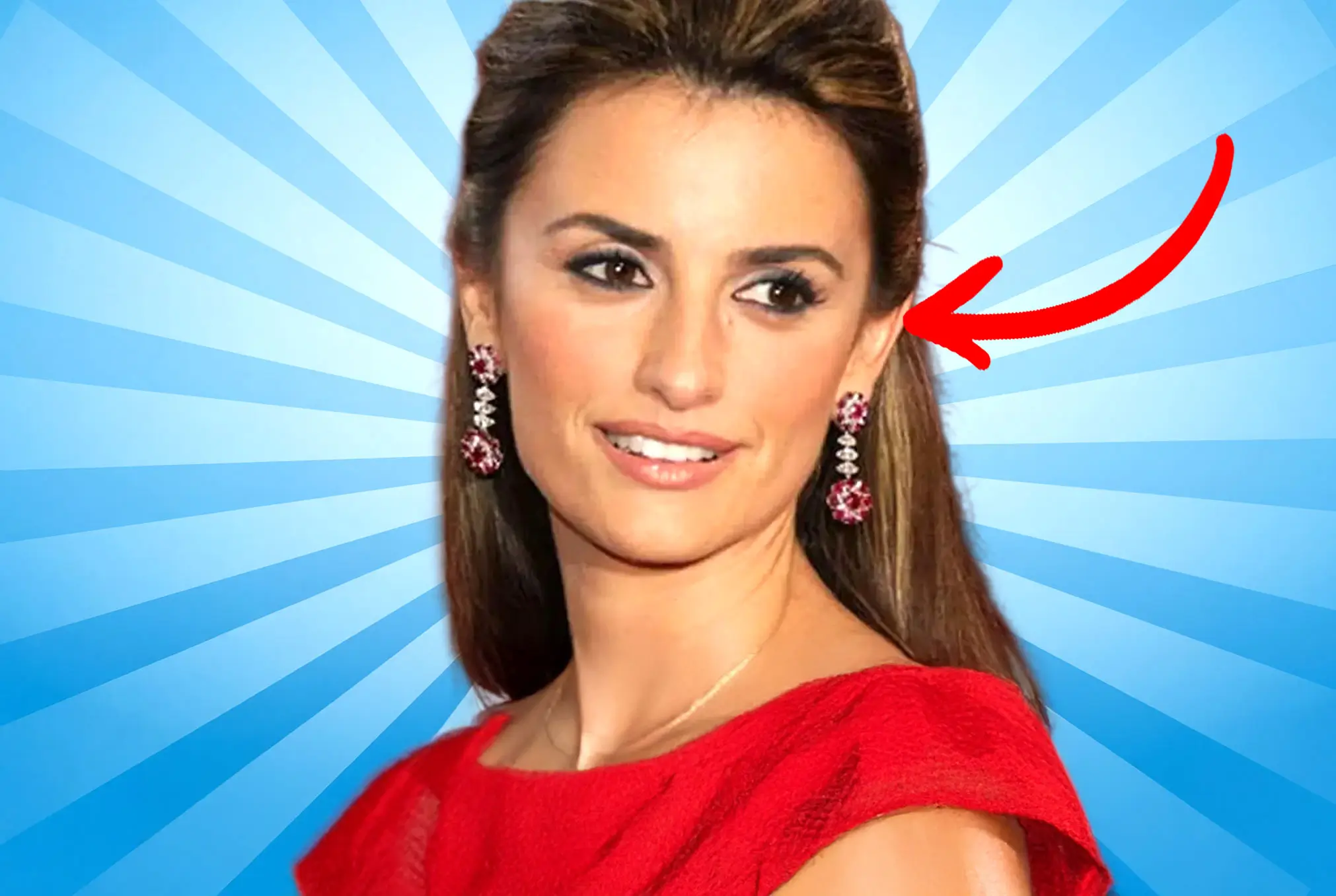 Penelope Cruz lazy eye