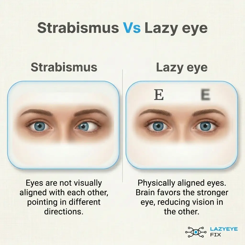 strabismus vs lazy eye